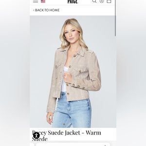 Paige Pacey tan Suede jacket, new with tags, Cus
